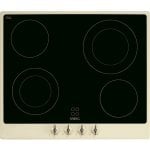 Smeg P864PO Placa de Cocción Cerámica 4 Zonas Crema