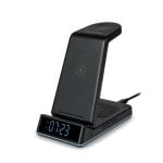 Thomson CL750IA Estação de Carga Sem Fios por Indução de 3 Zonas com Relógio Despertador