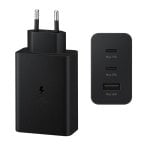 Klack Cargador de 2 Puertos USB-C + 1 Puerto USB-A 65W Negro Klack Cargador de 2 Puertos USB-C + 1 Puerto USB-A 65W Negro