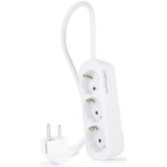 Multipresa Nanocable 10.38.0003-NS 3 prese protezione bambini cavo 1,4 m bianca