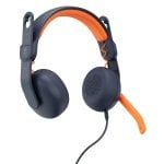 Logitech Zone Learn Cuffie over-ear per studenti USB-C Blu/Arancione