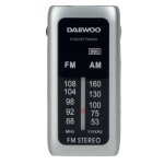 Radio Portátil Mini Daewoo DW1129 AM/FM Prateada Super Bass