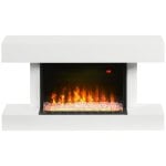 Homcom Chimenea Eléctrica Silencioso 1000w/2000w 98x27x54,5 Cm Blanco