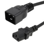 Cradia Externes Stromverlängerungskabel IEC60320 C19H – C20M 1,2 m Schwarz