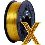 X Filament Filamento PLA Efecto SEDA Impresora 3D 1,75mm 1Kg Gold
