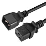 Câble d'extension d'alimentation Cradia SFO IEC 13 FA IEC 60320 C20M 2m Noir