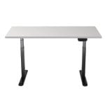 Kimex Escritorio Motorizado Sentado/de Pie 120x75cm, Altura 62-128cm, Tablero Blanco / Base Negra, Conectado