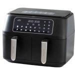 Lacor 69508 Duploair Heißluftfritteuse 9L 2x4,5L 2400W Schwarz