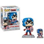 Funko Pop Marvel A60-Comic Captain America avec épingle