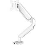 Fellowes Platinum Series Supporto Monitor 1 Braccio Scrivania 32" VESA 75x75 a 100x100 Max 8Kg Bianco