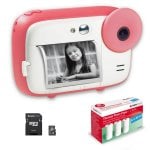 Agfa Photo Pack Realikids Instant CAM Rosa + SD 32GB + 3 Rollos Extra Papel Térmico ATP3WH