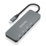 Hub USB Aisens 3.2 Gen2 10G 4 Ports USB-C 15cm Gris