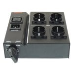 Lapara Switch Bypass de Manutenção e Régua 4x Schuko 16A para UPS Preto