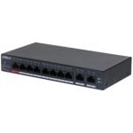 Switch Cloud Gigabit Dahua DH-CS4010-8GT-110 con 8 porte PoE Nero