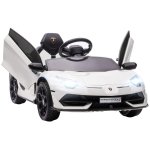 Homcom Coche Eléctrico Lamborghini Para Niños Con Mp3 Luces Blanco