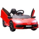 Homcom Coche Eléctrico Lamborghini Para Niños Con Mp3 Luces Rojo
