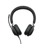 Auriculares Jabra Evolve2 40 SE con cable USB-C para llamadas y música con Cancelación de Ruido pasiva, micrófono y Busylight, color negro
