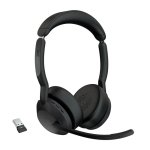 Jabra Evolve2 55 UC Bluetooth-Headset für Büro/Callcenter, Schwarz