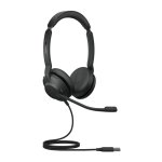 Auriculares Jabra Evolve2 30 SE con cable USB-A para oficina y llamadas, micrófono dual y aislamiento de ruido, negros