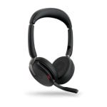 Jabra Evolve2 65 Flex Bluetooth-Headset für Büro/Callcenter, Schwarz (26699-989-899)