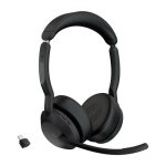 Auriculares Jabra Evolve2 55 inalámbricos Bluetooth con Cancelación de Ruido y micrófono, negros