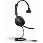 Auriculares Jabra Evolve2 40 SE con cable USB-A para llamadas y música, cancelación pasiva de ruido, negro