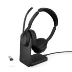 Casque Jabra Evolve2 55 Bluetooth sans fil avec ANC pour bureau noir