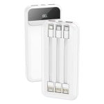 Cool Power Bank 10.000 mAh Ricarica rapida 22,5 W 3 cavi Bianco