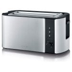 Severin AT 2590 Toaster 2 Scheibe(n) 1400 W Schwarz, Silber