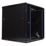 Armadio Rack a muro Lapara 12U 600x600 mm Nero porta vetro