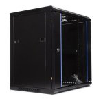 Lapara Armário Rack Mural Montado 12U 600x450mm Preto