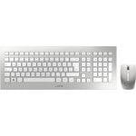 Tastiera CHERRY DW 8000 Mouse incluso RF wireless QWERTZ Argento tedesco, Bianco