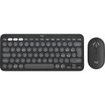 Logitech Pebble 2 Tastiera Combo Mouse incluso RF Wireless + Bluetooth QWERTY Grafite italiana