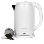 Wasserkocher Noaton K1w Basic 2L 1500W Edelstahl-Teesieb Schutzfunktion