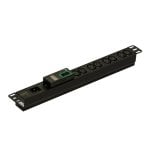 APC Easy Rack PDU EPDU1016M Unità di distribuzione dell'alimentazione (PDU) in rack 1U con 8 prese CA