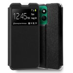 Étui à rabat de type livre uni noir cool pour Huawei Honor X8B