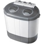 Briebe WM1140 Mini Lavadora Centrifugadora Portátil de 2 Compartimentos 3Kg Gris/Blanco