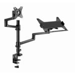 Gembird MA-DA-04 Supporto da Tavolo con Braccio per Monitor e Vassoio per Laptop 17”-32” Max 8 Kg