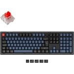 Keychron V6 QMK Tastiera meccanica completamente assemblata Manopola satinata nera K Pro rossa
