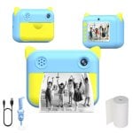 Klack Cámara para Niños Digital de Impresión Instantánea sin Tinta en Papel Térmico Azul Klack Cámara para Niños Digital de Impresión Instantánea sin Tinta en Papel Térmico Azul