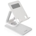 Support de bureau TooQ Hermes Luna blanc pour smartphone ou tablette 12,9 pouces rotatif