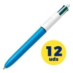 BIC 982866 stylo à bille Noir, Bleu, Vert, Rouge Stylo à bille rétractable avec clip Moyen 12 pièce(s)