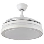 Fabrilamp Esparta Ventilador de Techo con Aspas Retráctiles y Luz LED 59W Blanco