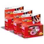 AgfaPhoto LeBox Flash Pack 3X Fotocamera usa e getta con flash per 27 foto AgfaPhoto LeBox Flash Pack 3X Fotocamera usa e getta con flash per 27 foto
