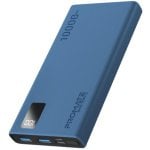 Promate Bolt-10Pro Powerbank 10000mah 2xUSB y USB-C Azul
