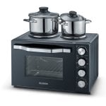 Severin TO 2074 Toasterofen mit Kochfeld, 2500 W, 30 l, Schwarz