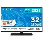 Nilait Prisma 32HC7003S Suporte central para TV inteligente LED sem moldura HD Ready pronto de 32" Nilait Prisma 32HC7003S Suporte central para TV inteligente LED sem moldura HD Ready pronto de 32"