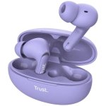 CASQUE IN-EAR BLUETOOTH TRUST YAVI 25297 LILAS ENC BASE DE CHARGEMENT USB-C COMMANDE TACTILE 23h