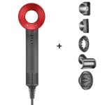 Professioneller Föhn Arzopa Super Hair Dryer 1600W 3 Temperaturstufen 3 Geschwindigkeiten Ionen-Technologie mit Zubehör Rot