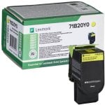Lexmark 71B20Y0 cartouche de toner 1 pièce(s) Original Jaune